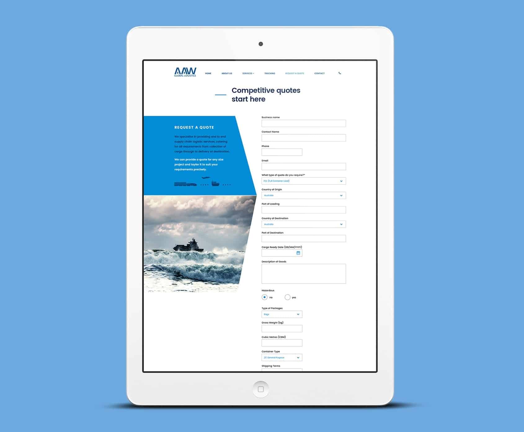 AAW tablet website