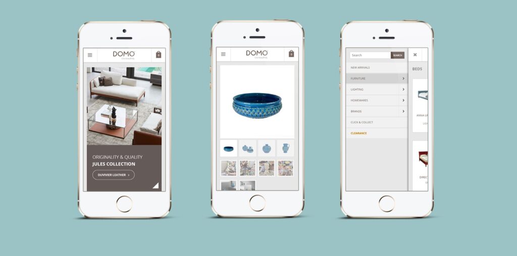 Domo Furniture Mobile Website